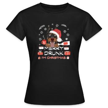 Marché de Noël Doberman - T-shirt Femme - noir - Devant - AI Model Female 172 dark (172cm)