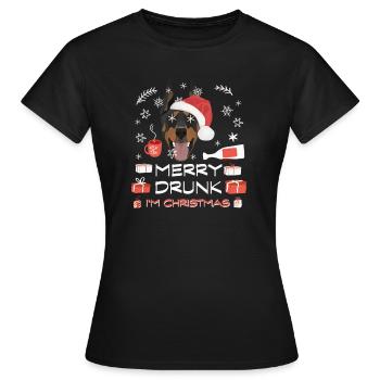 Marché de Noël Doberman - T-shirt Femme - noir - Devant - AI Model Female 172 dark (172cm)