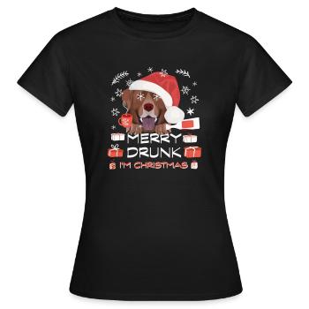 Marché de Noël du Labrador - T-shirt Femme - noir - Devant - AI Model Female 172 dark (172cm)