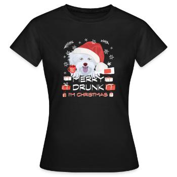 Marché de Noël maltais - T-shirt Femme - noir - Devant - AI Model Female 172 dark (172cm)