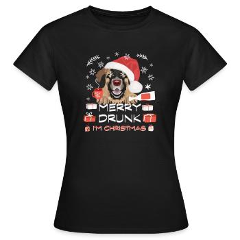 Marché de Noël de Leonberg - T-shirt Femme - noir - Devant - AI Model Female 172 dark (172cm)
