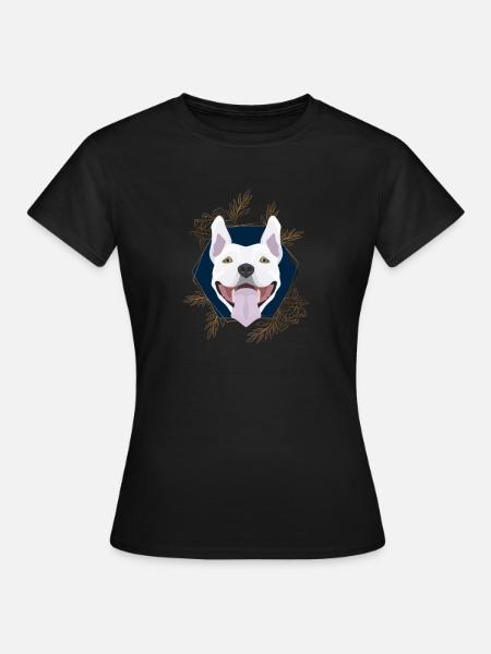 Goldener Hund Bullterrier - Frauen T-Shirt - Schwarz