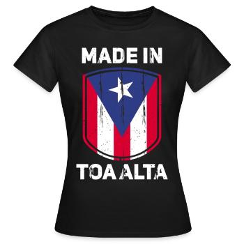Porto Rico - T-shirt Femme - noir - Devant - AI Model Female 172 dark (172cm)