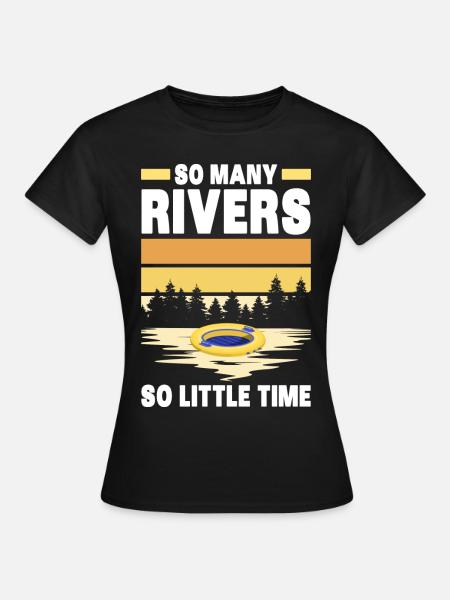 River Tubing - Frauen T-Shirt - Schwarz
