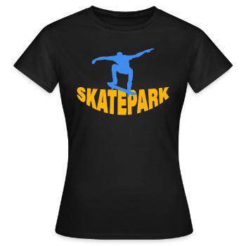 SKATEPARK - T-shirt Femme - noir - Devant - AI Model Female 172 dark (172cm)