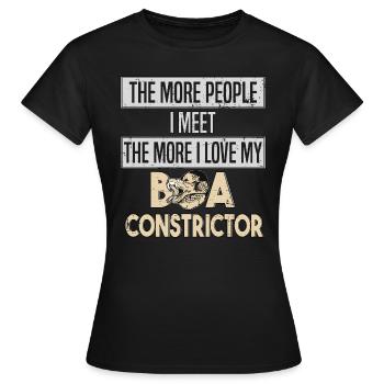 Boa Constrictor Schlange Schlangenliebe - Frauen T-Shirt - Schwarz - Vorne - AI Model Female 172 dark (172cm)
