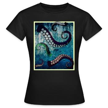 Tentacules de poulpe - T-shirt Femme - noir - Devant - AI Model Female 172 dark (172cm)