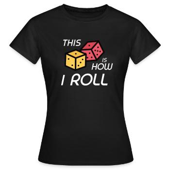 RPG Dice RPG jeu de société Nerd cadeau - T-shirt Femme - noir - Devant - AI Model Female 172 dark (172cm)
