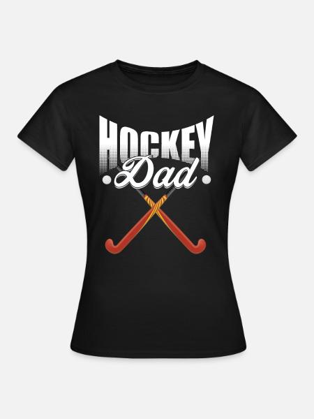 Feldhockey Papa - Frauen T-Shirt - Schwarz
