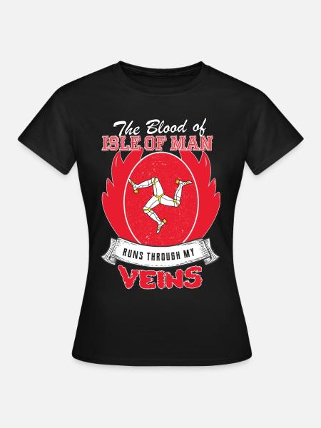 isle of man Blut fliesst durch meine Venen - Frauen T-Shirt - Schwarz
