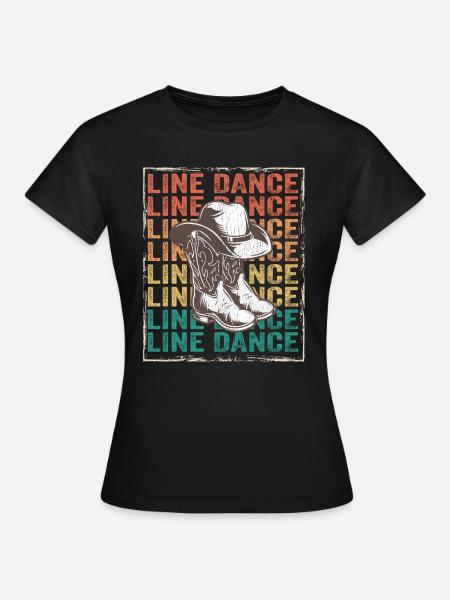 Line Dancing - Line Dance - Frauen T-Shirt - Schwarz