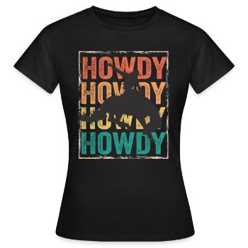 Rodéo Howdy - T-shirt Femme - noir - Devant - AI Model Female 172 dark (172cm)