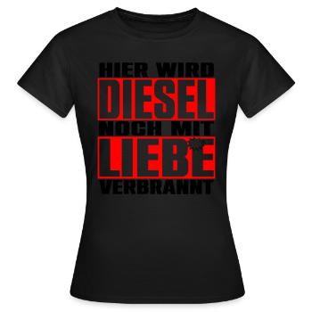 Diesel - T-shirt Femme - noir - Devant - AI Model Female 172 dark (172cm)