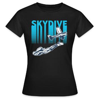 Skydiving Skydive - Women's T-Shirt - black - Front - AI Model Female 172 dark (172cm)