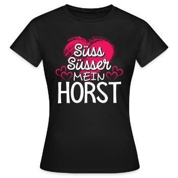 HORST - süss - Frauen T-Shirt - Schwarz - Vorne - AI Model Female 172 dark (172cm)