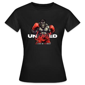 illimité Boxing Gorilla - T-shirt Femme - noir - Devant - AI Model Female 172 dark (172cm)