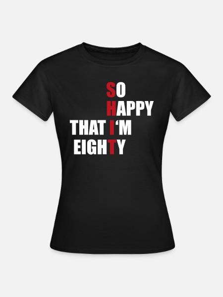 80 - Frauen T-Shirt - Schwarz