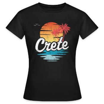 Crète - T-shirt Femme - noir - Devant - AI Model Female 172 dark (172cm)