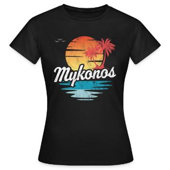 Mykonos - T-shirt Femme - noir - Devant - AI Model Female 172 dark (172cm)