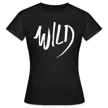 wild - Frauen T-Shirt - Schwarz - Vorne - AI Model Female 172 dark (172cm)