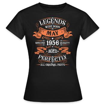 Years of excellence May 1956 Gift - Women's T-Shirt - black - Front - AI Model Female 172 dark (172cm)