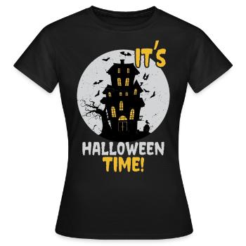 C’est l’heure d’Halloween: Maison hantée et château hanté - T-shirt Femme - noir - Devant - AI Model Female 172 dark (172cm)