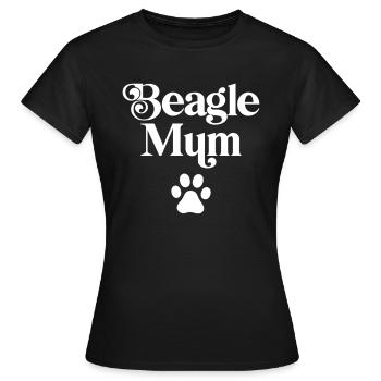 Beagle Mama - Frauen T-Shirt - Schwarz - Vorne - AI Model Female 172 dark (172cm)