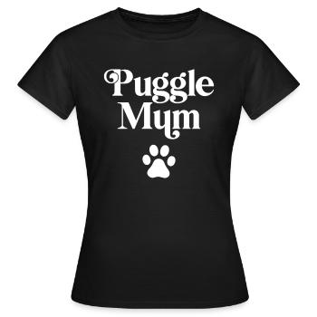 Puggle Mum - Women's T-Shirt - black - Front - AI Model Female 172 dark (172cm)