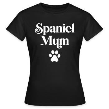 Spaniel Mum - Women's T-Shirt - black - Front - AI Model Female 172 dark (172cm)
