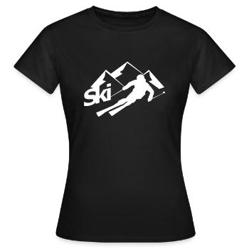 Geschenk für einen Skifahrer - Frauen T-Shirt - Schwarz - Vorne - AI Model Female 172 dark (172cm)