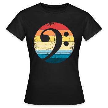 Bassiste Bass BassEr Retro Bass Wrench - T-shirt Femme - noir - Devant - AI Model Female 172 dark (172cm)