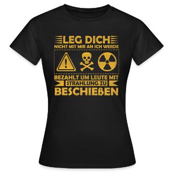MTRA Medizinisch-Technischer Radiologie Assistent - Frauen T-Shirt - Schwarz - Vorne - AI Model Female 172 dark (172cm)