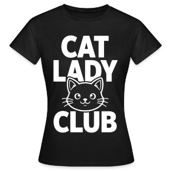 Club des Chats avec un chat mignon - T-shirt Femme - noir - Devant - AI Model Female 172 dark (172cm)