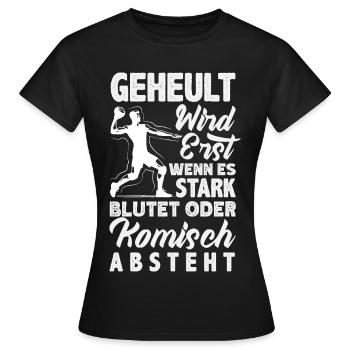 Handball Handballer Handball Trainer Fan Geschenk - Frauen T-Shirt - Schwarz - Vorne - AI Model Female 172 dark (172cm)