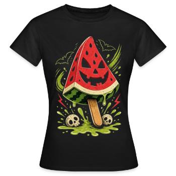 Halloween Summer Melon - Women's T-Shirt - black - Front - AI Model Female 172 dark (172cm)