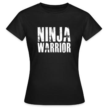 NINJA KRIEGER T-Shirt Parkour Traceur Extreme - Frauen T-Shirt - Schwarz - Vorne - AI Model Female 172 dark (172cm)