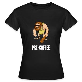 Neanderthal Caveman Coffee design for Men - Women's T-Shirt - black - Front - AI Model Female 172 dark (172cm)