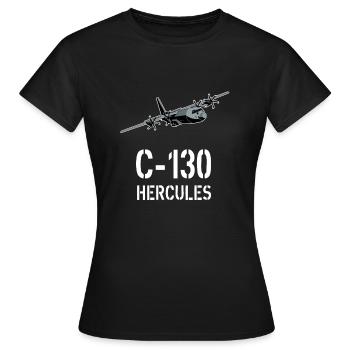 C130 Hercules design - T-shirt Femme - noir - Devant - AI Model Female 172 dark (172cm)