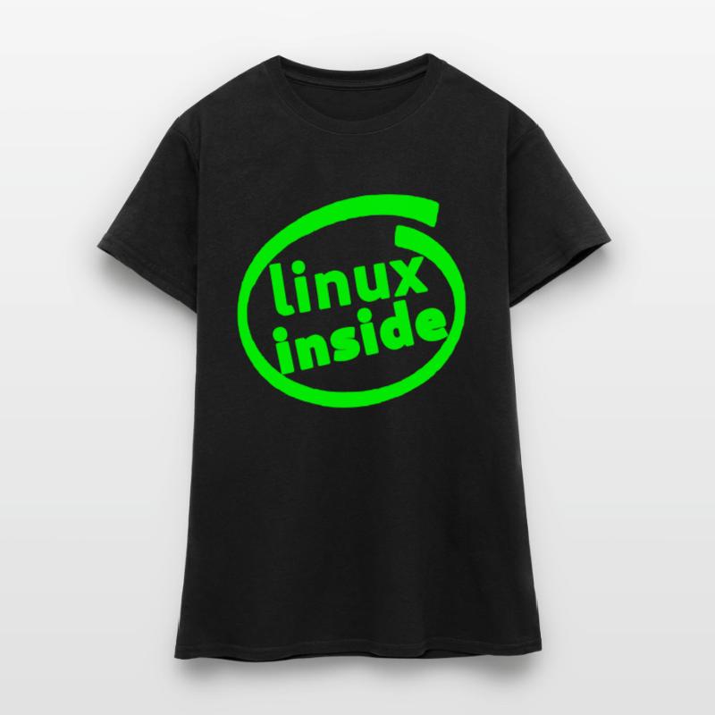LINUX INSIDE TUX PROGRAMMER LOGO NERD GIFT Women's T-Shirt