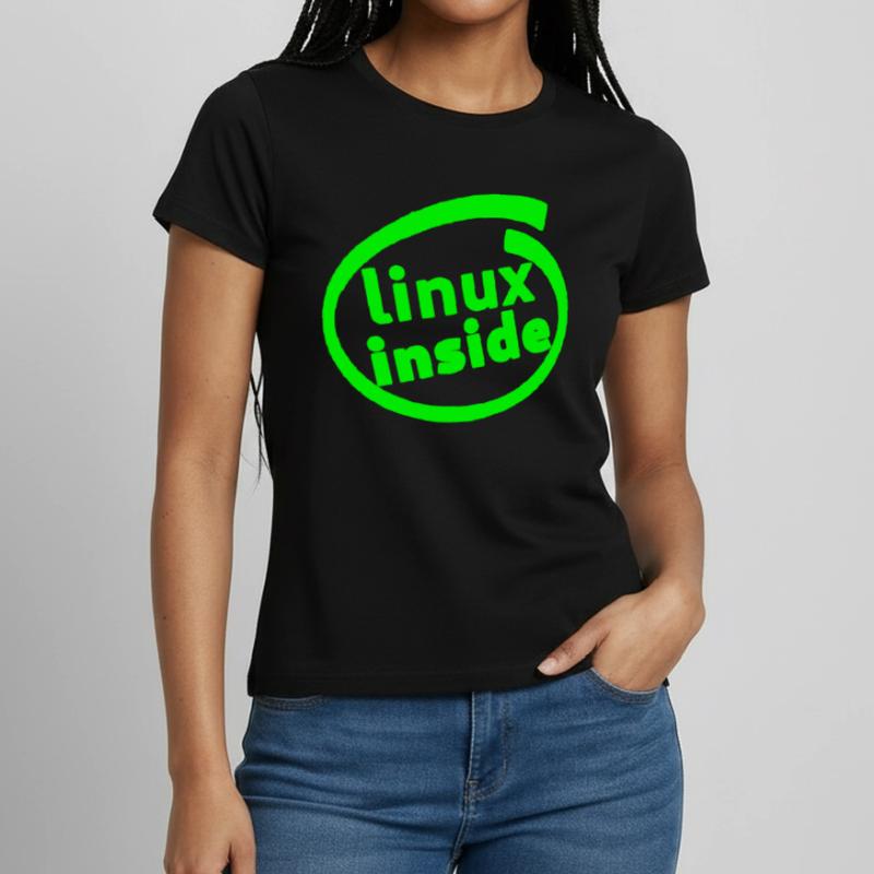 LINUX INSIDE TUX PROGRAMMER LOGO NERD GIFT Women's T-Shirt