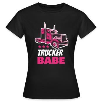 Trucker Babe - Women's T-Shirt - black - Front - AI Model Female 172 dark (172cm)