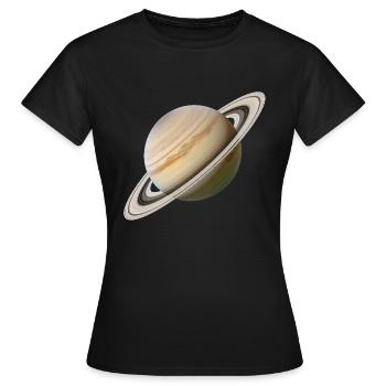 Saturn - Frauen T-Shirt - Schwarz - Vorne - AI Model Female 172 dark (172cm)