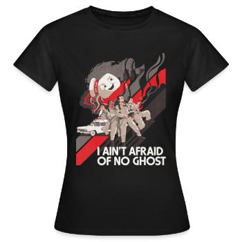 Ghostbusters Kampf Mit Marshmallow-Mann - Frauen T-Shirt - Schwarz - Vorne - AI Model Female 172 dark (172cm)