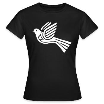 Colombe de la paix - T-shirt Femme - noir - Devant - AI Model Female 172 dark (172cm)