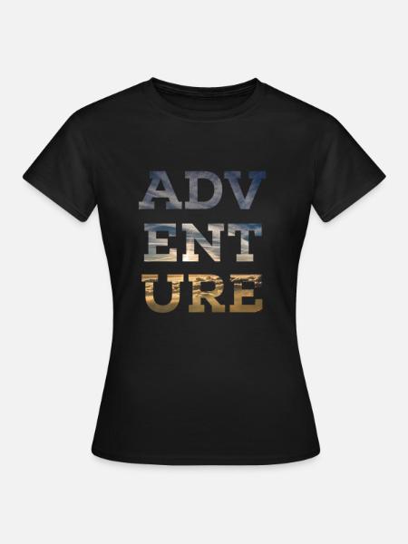 Avontuur Natuur Ontwerp Wildernis Vrijheid Avontuur - Vrouwen T-shirt - zwart