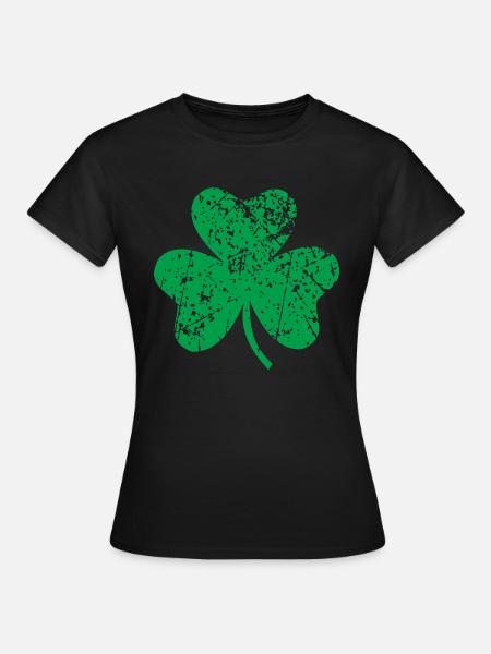 Kleeblatt - Frauen T-Shirt - Schwarz