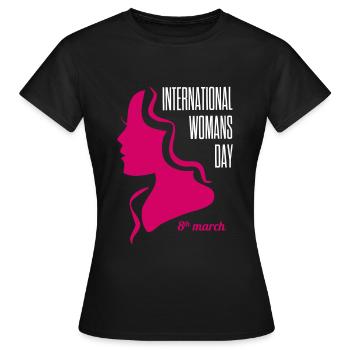 Internationaler Frauentag 8. März Feiertag - Frauen T-Shirt - Schwarz - Vorne - AI Model Female 172 dark (172cm)