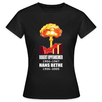 Robert Oppenheimer - T-shirt Femme - noir - Devant - AI Model Female 172 dark (172cm)