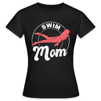 Swimmer Women Swimming Mother Swim Mom - Frauen T-Shirt - Schwarz - Vorne - AI Model Female 172 dark (172cm)