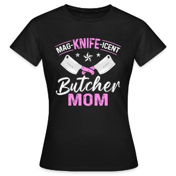 Butcher Butcher Butcher Butcher’s Gift - T-shirt Femme - noir - Devant - AI Model Female 172 dark (172cm)